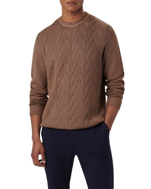Bugatchi Cable Stitch Merino Wool Sweater in at Small