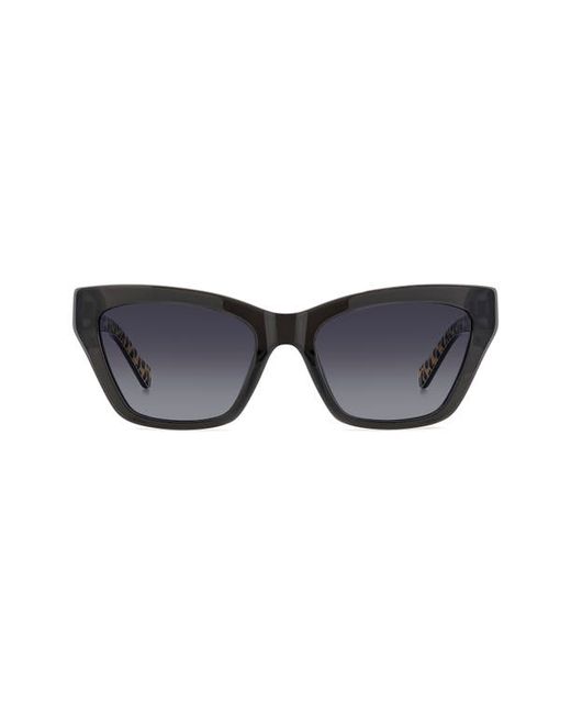Kate Spade New York fay 54mm gradient cat eye sunglasses in Dark Grey Black/Grey Shaded at