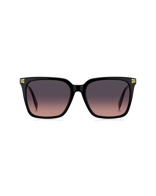 Marc Jacobs 55mm Square Sunglasses in Black/Grey Shaded at