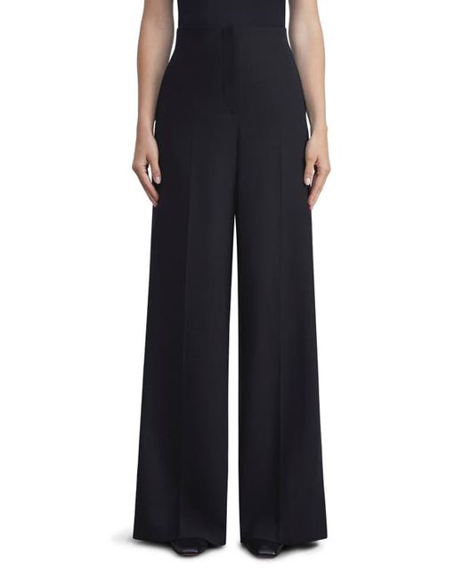 Lafayette 148 New York Thames High Waist Wide Leg Stretch Wool Pants in at