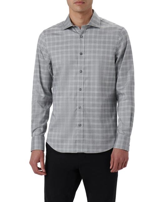 Bugatchi Axel Shaped Fit Plaid Stretch Cotton Button-Up Shirt in at Small