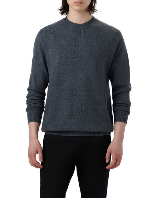 Bugatchi Merino Wool Blend Crewneck Sweater in at Small