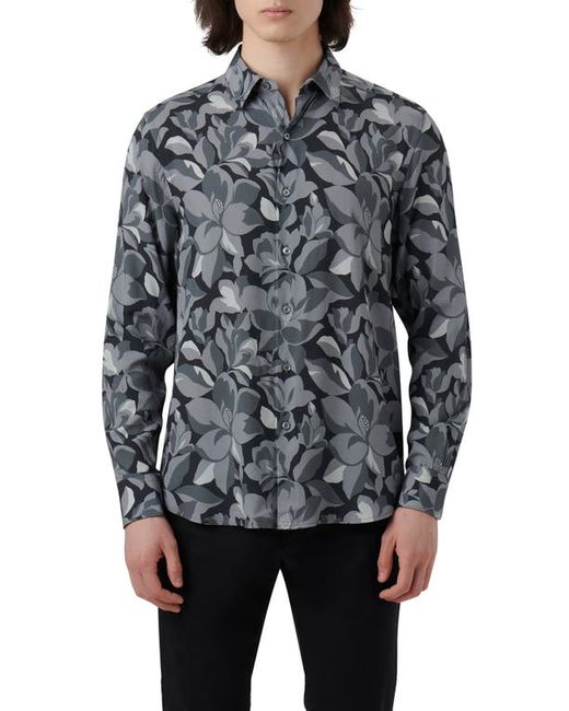 Bugatchi Julian Shaped Fit Floral Button-Up Shirt in at Small