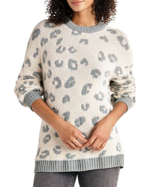 Splendid Mal Fuzzy Leopard Print Sweater in at X-Small
