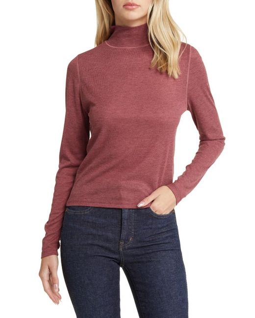 Madewell Mock Neck Semisheer T-Shirt in at