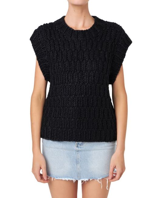 English Factory Chunky Cap Sleeve Sweater in at X-Small