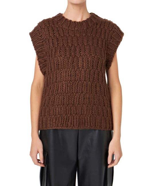 English Factory Chunky Cap Sleeve Sweater in at X-Small