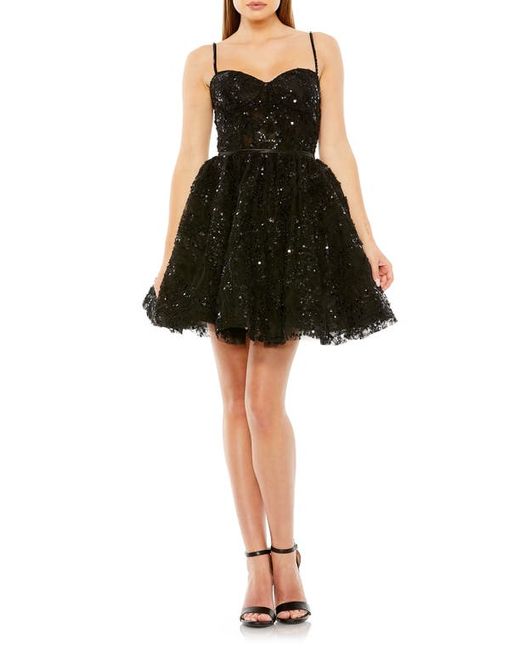 Mac Duggal Sequin Beaded Cocktail Minidress in at 0
