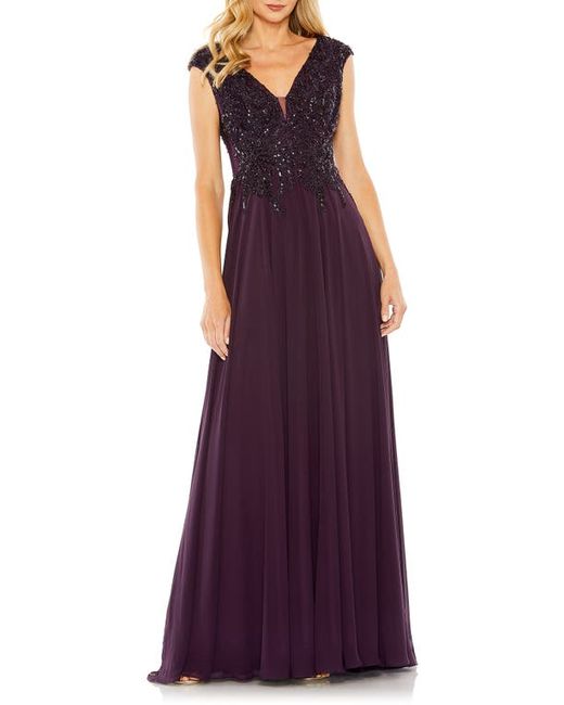 Mac Duggal Sequin Empire Waist Pleated Gown in at 2
