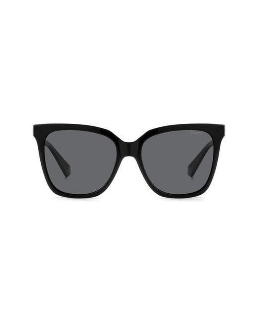 Polaroid 55mm Polarized Square Sunglasses in Black at