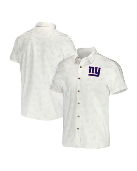 Nfl X Darius Rucker Collection by Fanatics New York Giants Woven Button-Up T-Shirt at