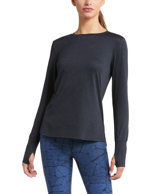 Zella Liana Restore Soft Lite Long Sleeve T-Shirt in at X-Small