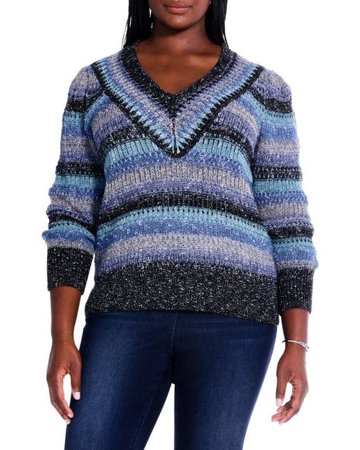 Nic+Zoe Sapphire Stripes Sweater in at
