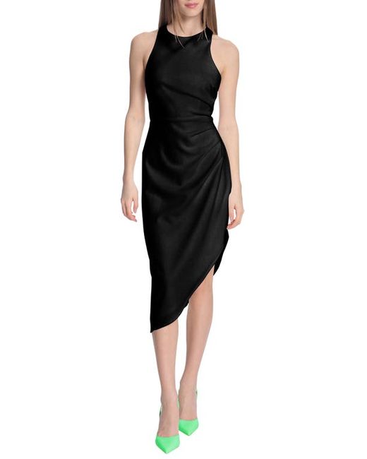 Donna Morgan For Maggy Asymmetric Satin Cocktail Dress in at 0