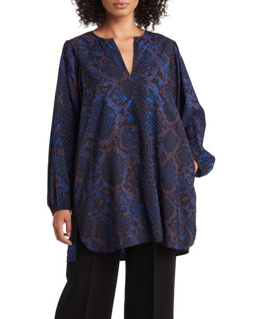 Masai Copenhagen Gabriele Oversize Abstract Print Long Sleeve Tunic Top in at X-Small