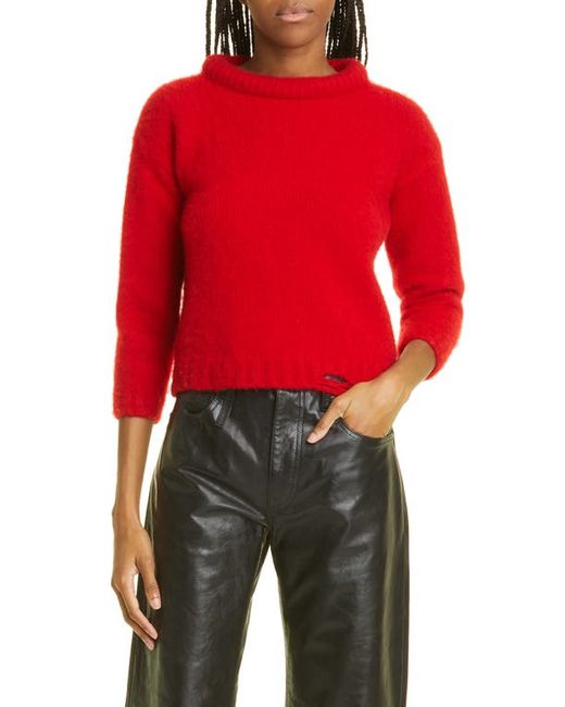 R13 Shrunken Distressed Cashmere Sweater in at Small