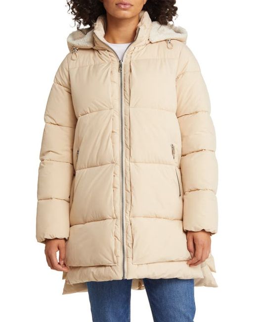 Sam Edelman Puffer Jacket with Removable Faux Shearling Trim in at X-Small