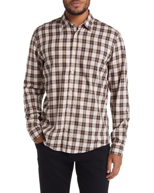 Boss Liam Check Regular Fit Stretch Button-Up Shirt in at X-Small