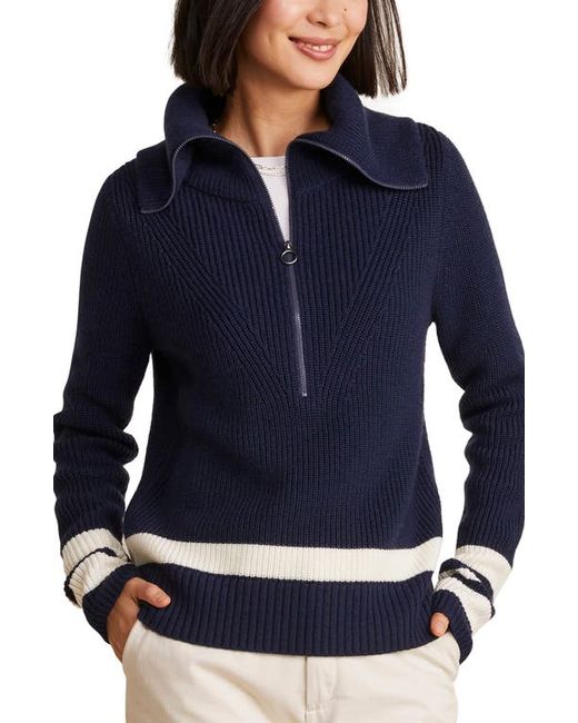 Vineyard Vines Stripe Half-Zip Merino Wool Sweater in at Large