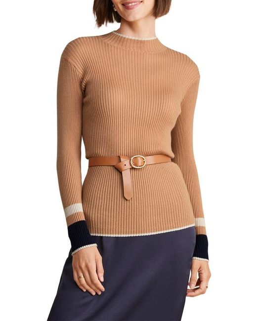 Vineyard Vines Mock Neck Rib Cashmere Sweater in at