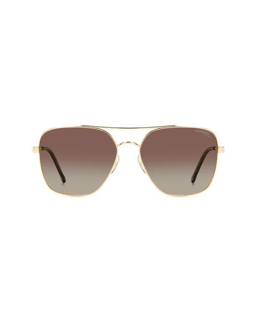 Carrera 60mm Gradient Square Sunglasses in Gold Havana Polar at