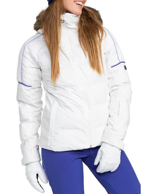 Roxy Snowblizzard Snow Jacket with Removable Faux Fur Trim Hood in at X-Small