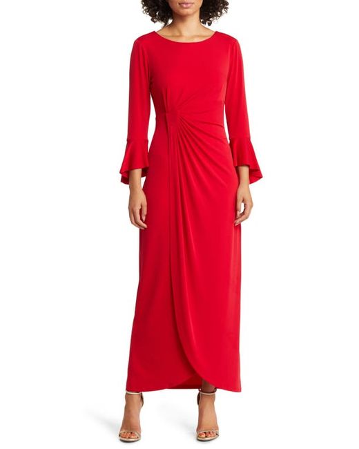 Connected Apparel Mock Wrap Gown in at 4