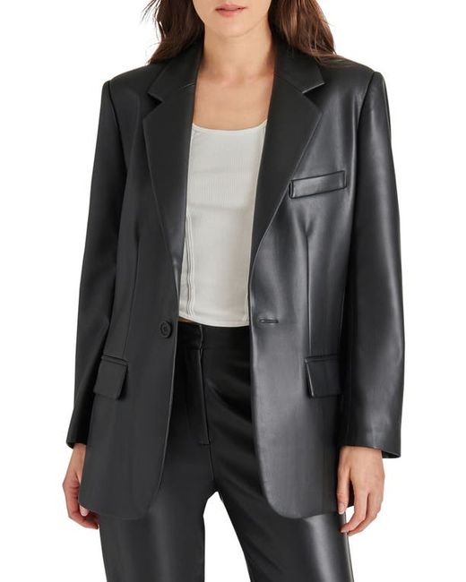 Steve Madden Imaan Faux Leather Blazer in at X-Small