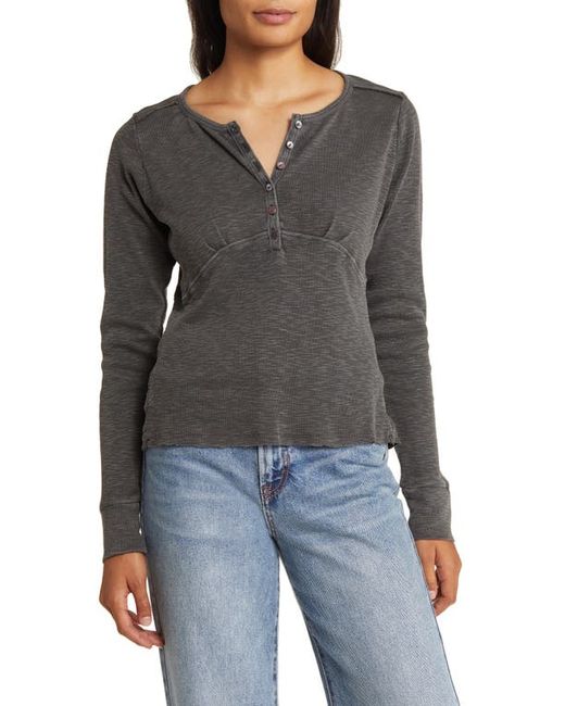 Lucky Brand Long Sleeve Cotton Henley in at X-Small