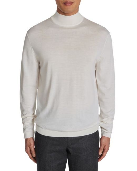 Jack Victor Beaudry Mock Neck Wool Blend Sweater in at Small