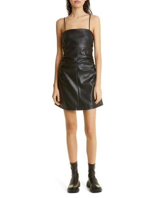 Proenza Schouler White Label Faux Leather A-Line Dress in at