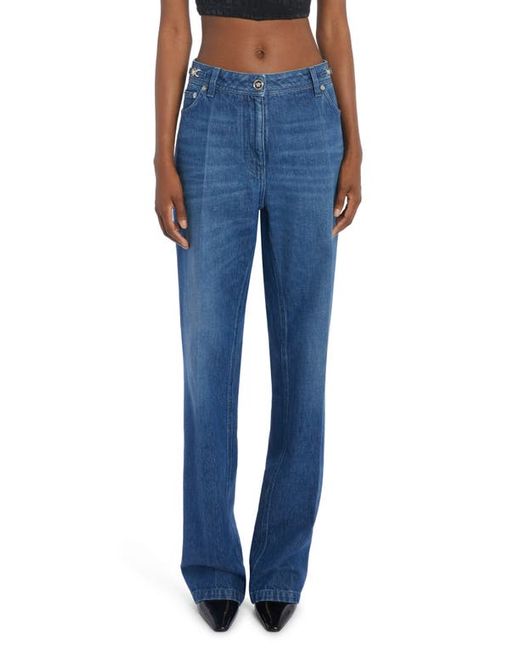 Versace Buckle Detail Nonstretch Straight Leg Jeans in at 24