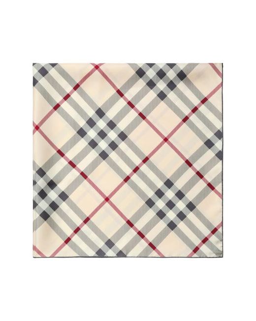 Burberry Large Check Silk Scarf in at