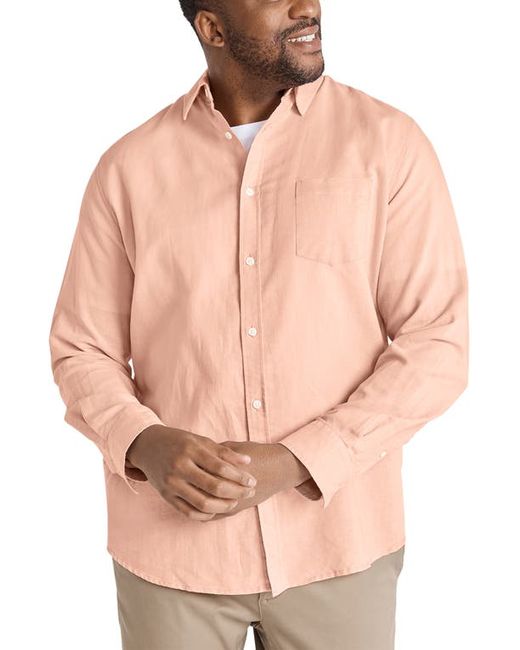 Johnny Bigg Anders Linen Blend Button-Up Shirt in at Large