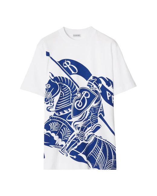 Burberry Equestrian Knight Cotton Graphic T-Shirt in at Small