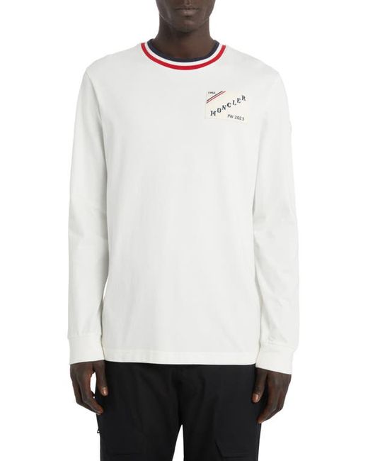 Moncler Embroidered Logo Patch Long Sleeve T-Shirt in at Small