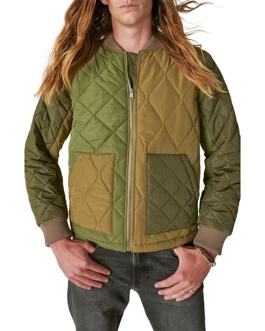 Lucky Brand Patchwork Quilted Bomber Jacket in at