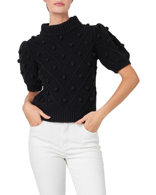English Factory Pompom Puff Sleeve Sweater in at X-Small