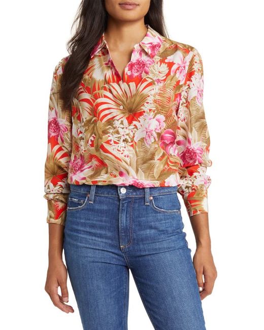 Tommy Bahama Paradise Perfect Floral Silk Shirt in at X-Small