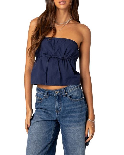 Edikted Reva Strapless Cotton Top in at X-Small