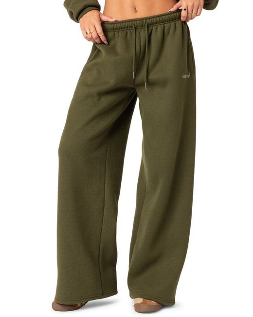 Edikted Breanna Wide Leg Sweatpants in at X-Small