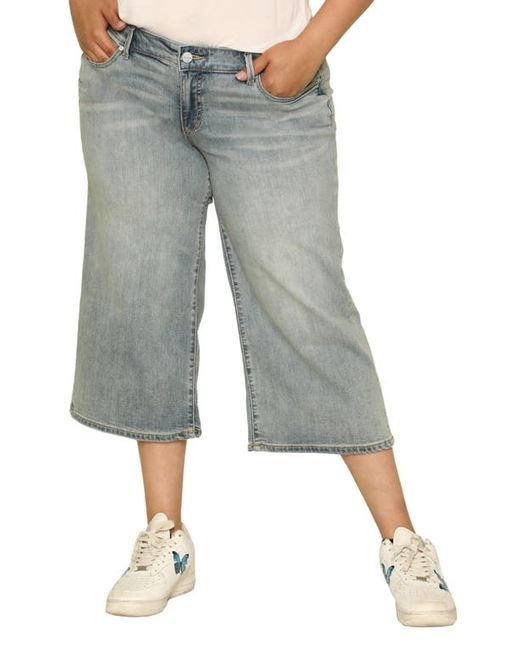 Slink Jeans Crop Wide Leg Jeans in at 14W