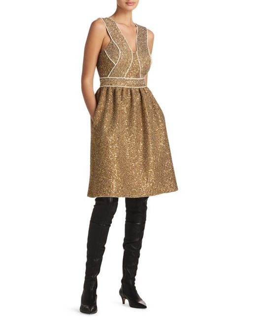 St. John Evening Sparkle Stretch Sequin Knit Dress in at 0