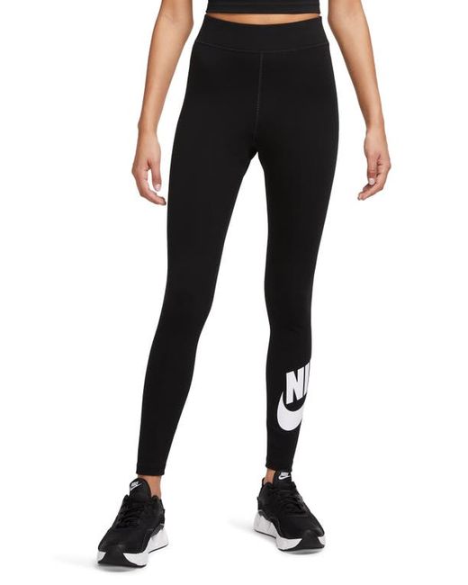 Nike Sportswear Classics High Waist Graphic Leggings in Black at