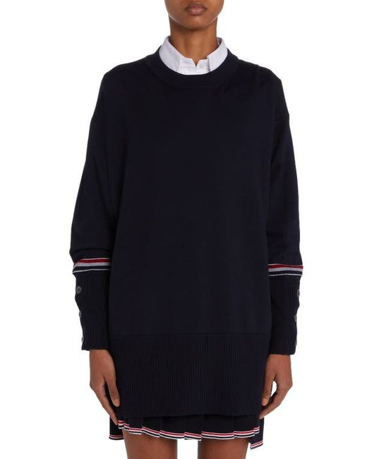 Thom Browne Exaggerated Virgin Wool Blend Sweater in at