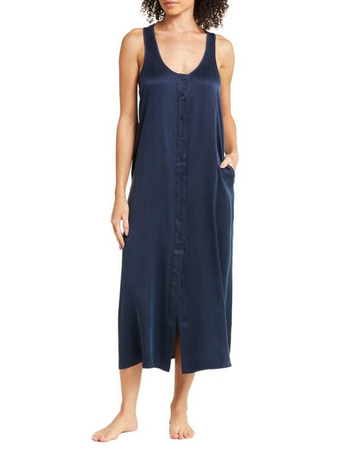 Lunya Washable Silk Racerback Tank Nightgown in at X-Small