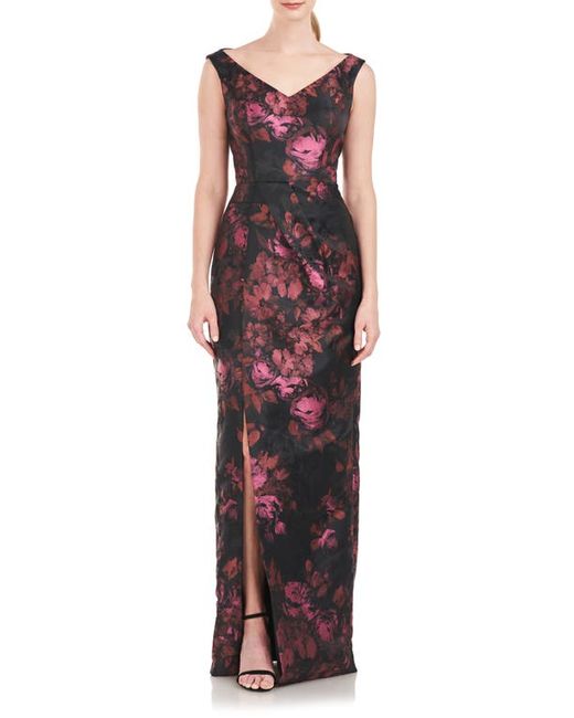 Kay Unger Liana Floral Column Gown in at 2