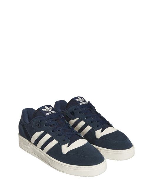 Adidas Rivalry Low Basketball Sneaker in Navy/White/Collegiate Navy at 8