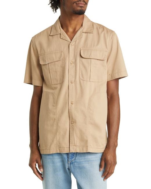 Topman Short Sleeve Button-Up Utility Shirt in at X-Small