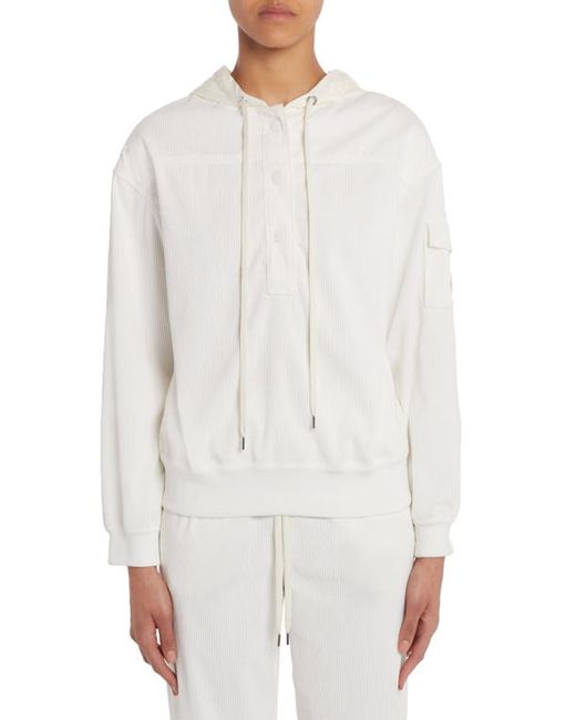 Moncler Stretch Corduroy Popover Hoodie in at